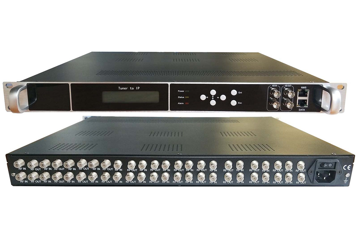 24 DVB-S2/ATSC/ISDB-T/DVB-T/C to IP/ASI gateway